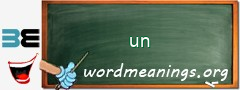 WordMeaning blackboard for un